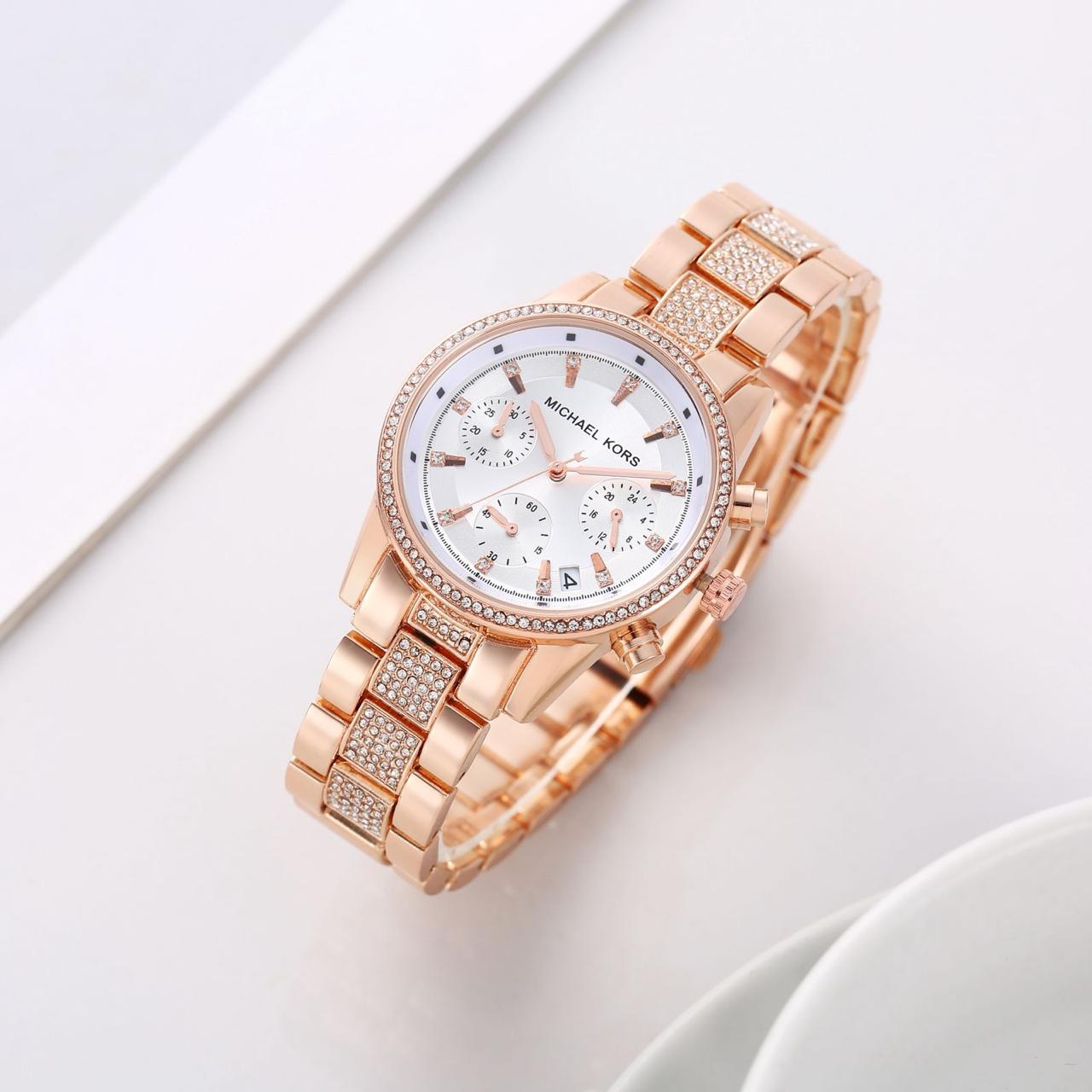 Michael Kors Ritz Pavé Rose Gold-Tone Watch 61KfoVtxTFL._AC_UY900_.jpg main image 3