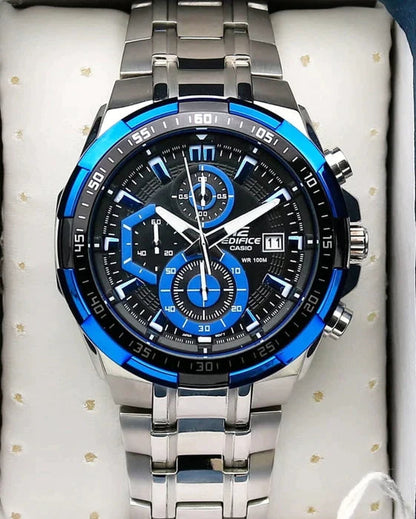 Edif*ce EFR-539 (Black & Blue Dial) - Chronograph Watch | 1:1 Quality