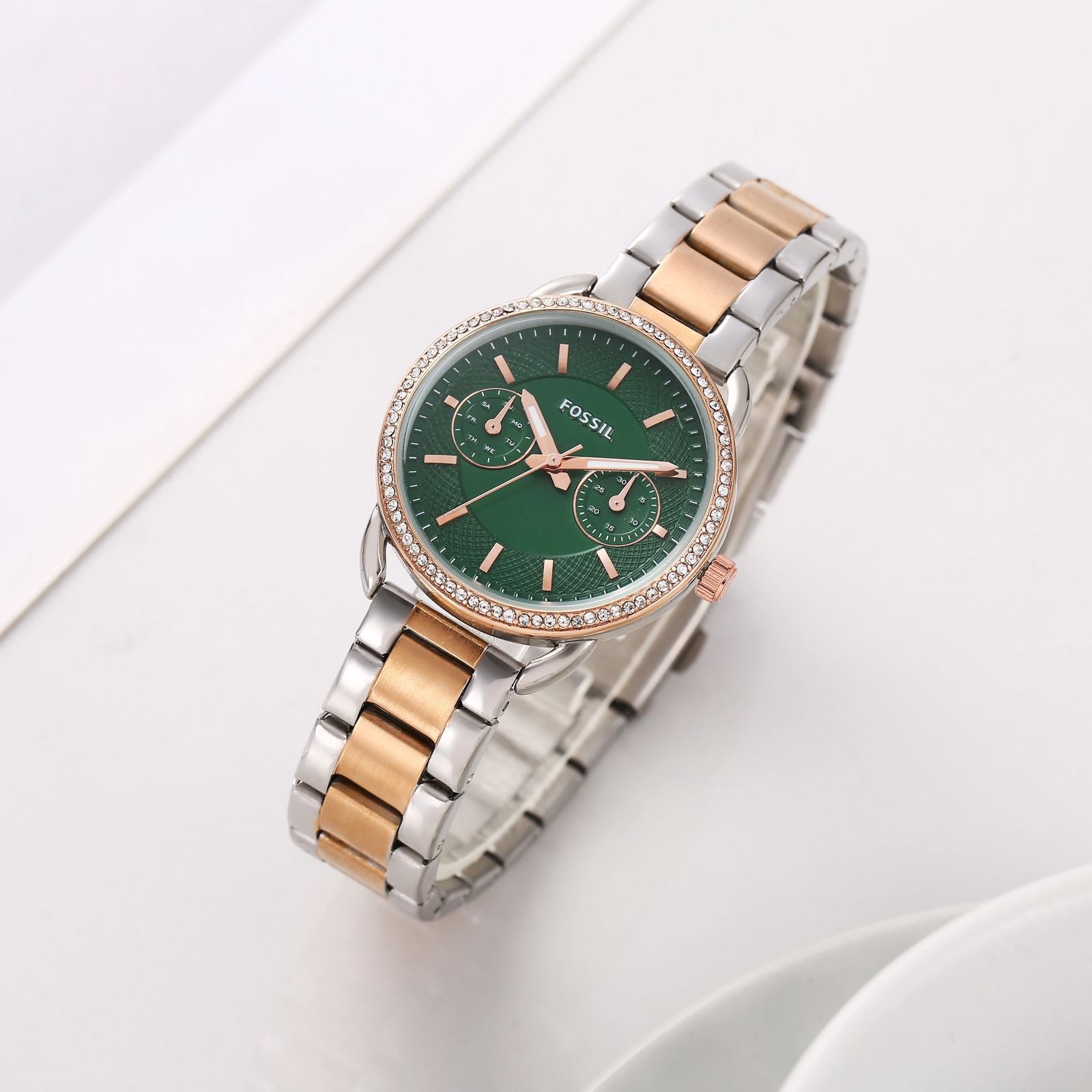 Fossil Tailor Multifunction Rose Dial Women's Watch ES3713. 1||1 quality