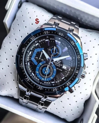 Edif*ce EFR-539 (Black & Blue Dial) - Chronograph Watch | 1:1 Quality