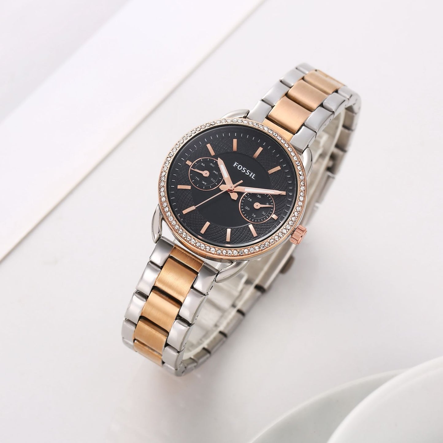 Fossil Tailor Multifunction Rose Dial Women's Watch ES3713. 1||1 quality