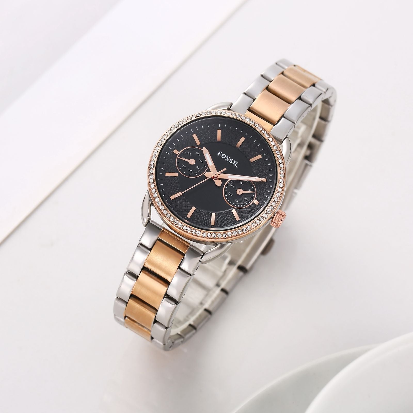 Fossil Tailor Multifunction Rose Dial Women's Watch ES3713. 1||1 quality